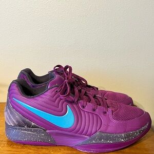 Nike Ja 2 Purple Sneakers with Bright Blue Swoosh